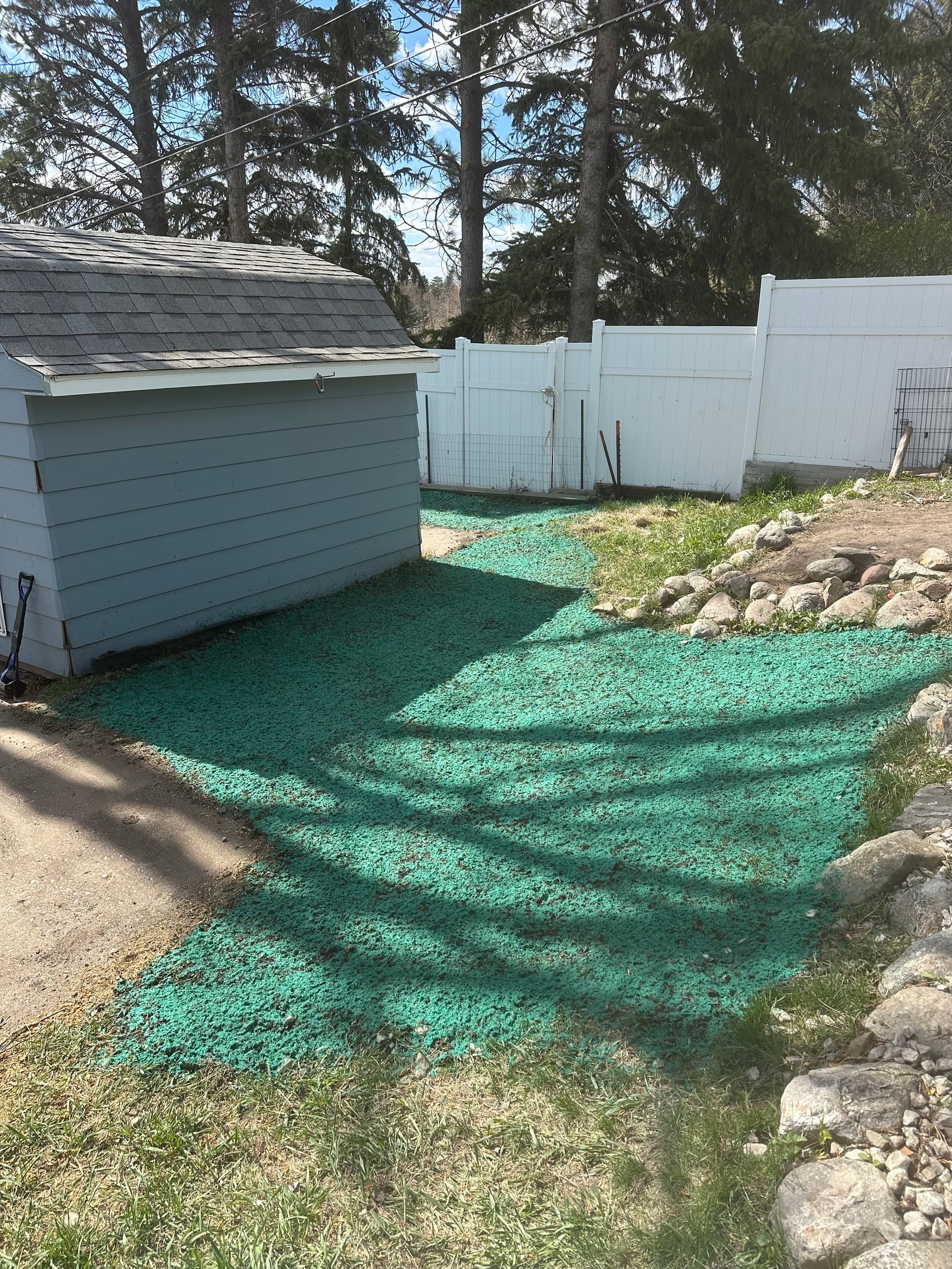 Gallery photos for Grading, Topsoil, and Hydroseed Fix a Muddy Backyard: Image #2