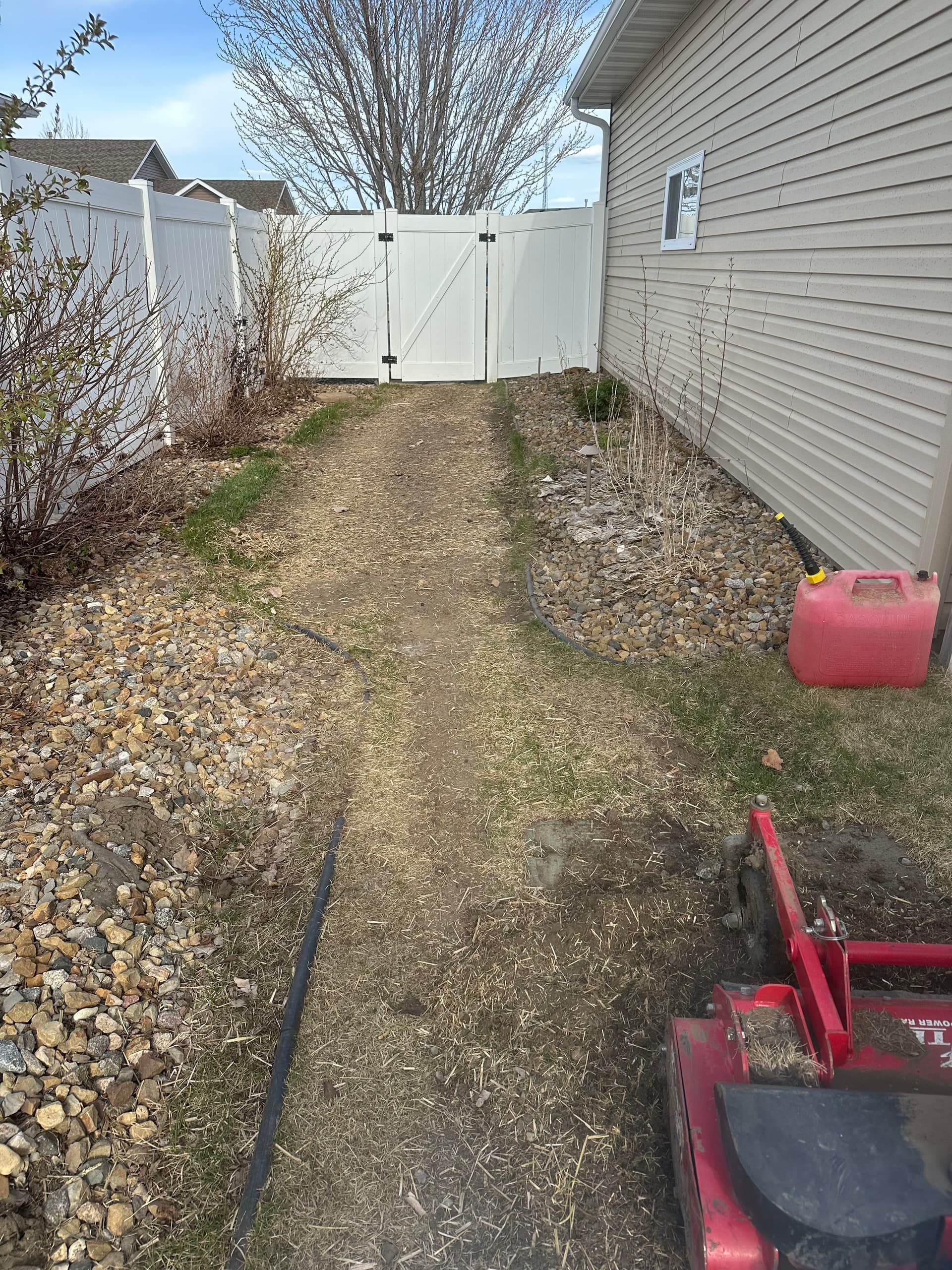 Gallery photos for Lawn Restoration After Walkway and Shed Apron Installation: Image #3