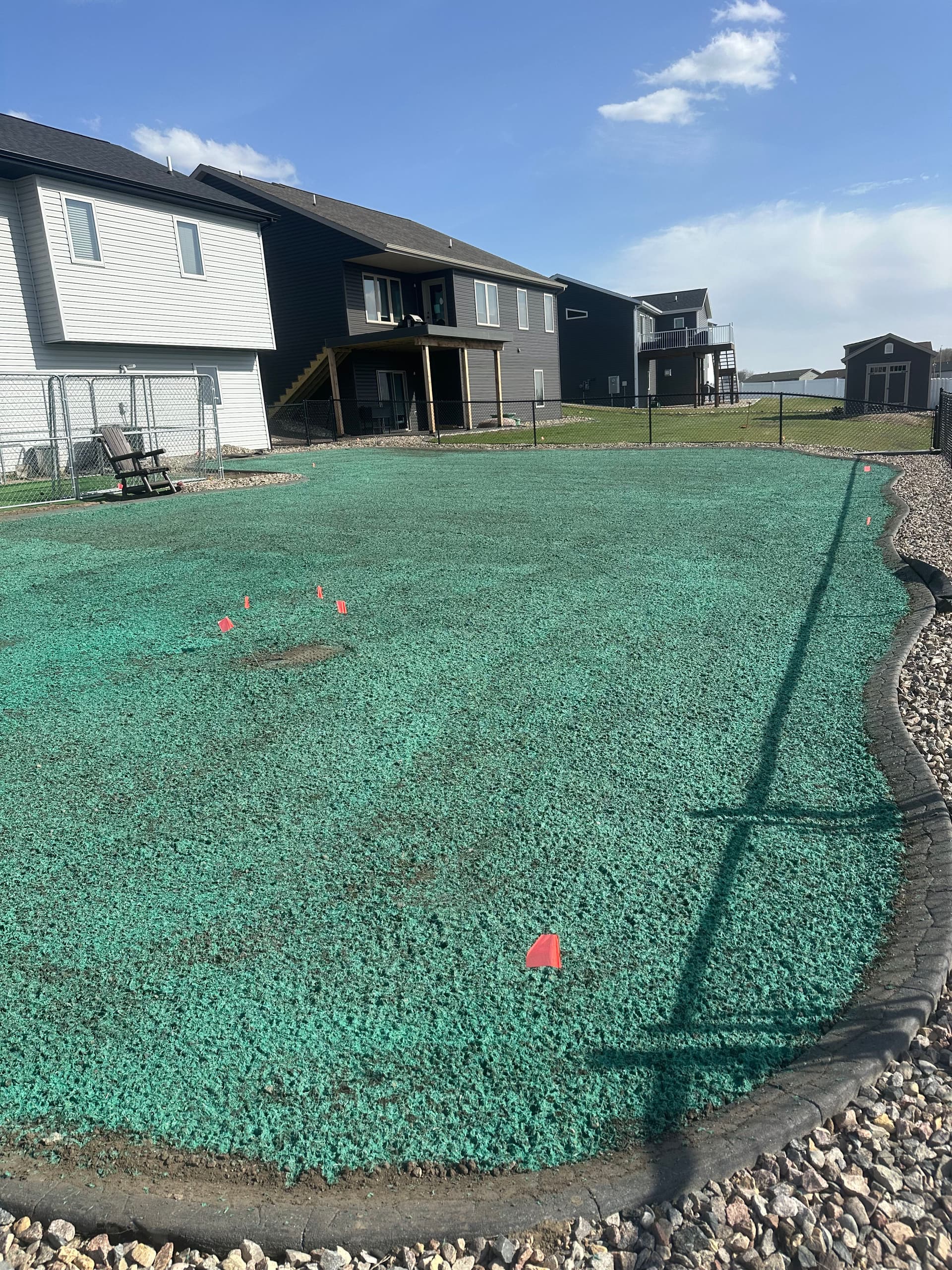 Gallery photos for New Build Hydroseeding - Soil Prep to Seed on a Fresh Lawn: Image #7