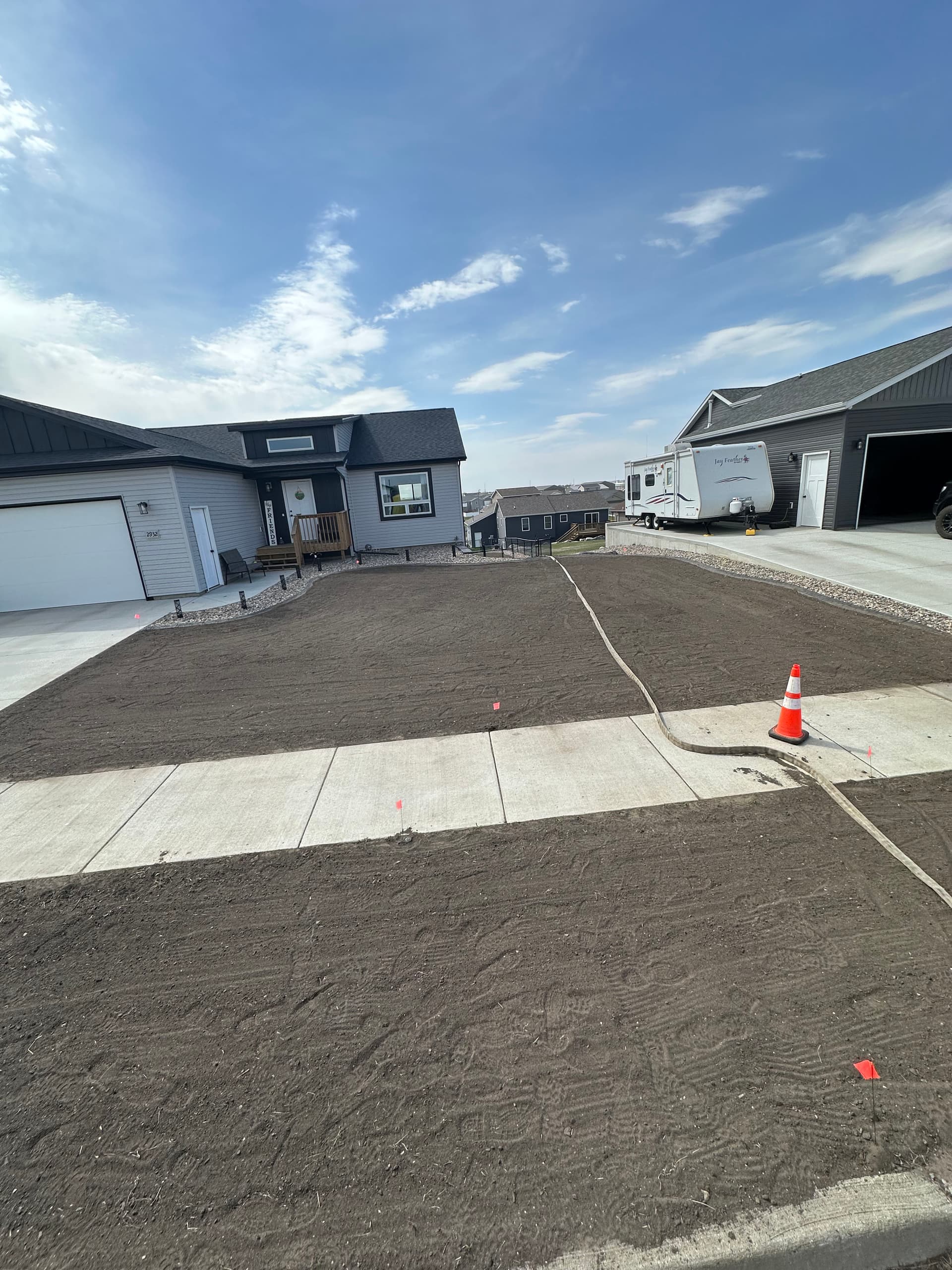 Gallery photos for New Build Hydroseeding - Soil Prep to Seed on a Fresh Lawn: Image #4