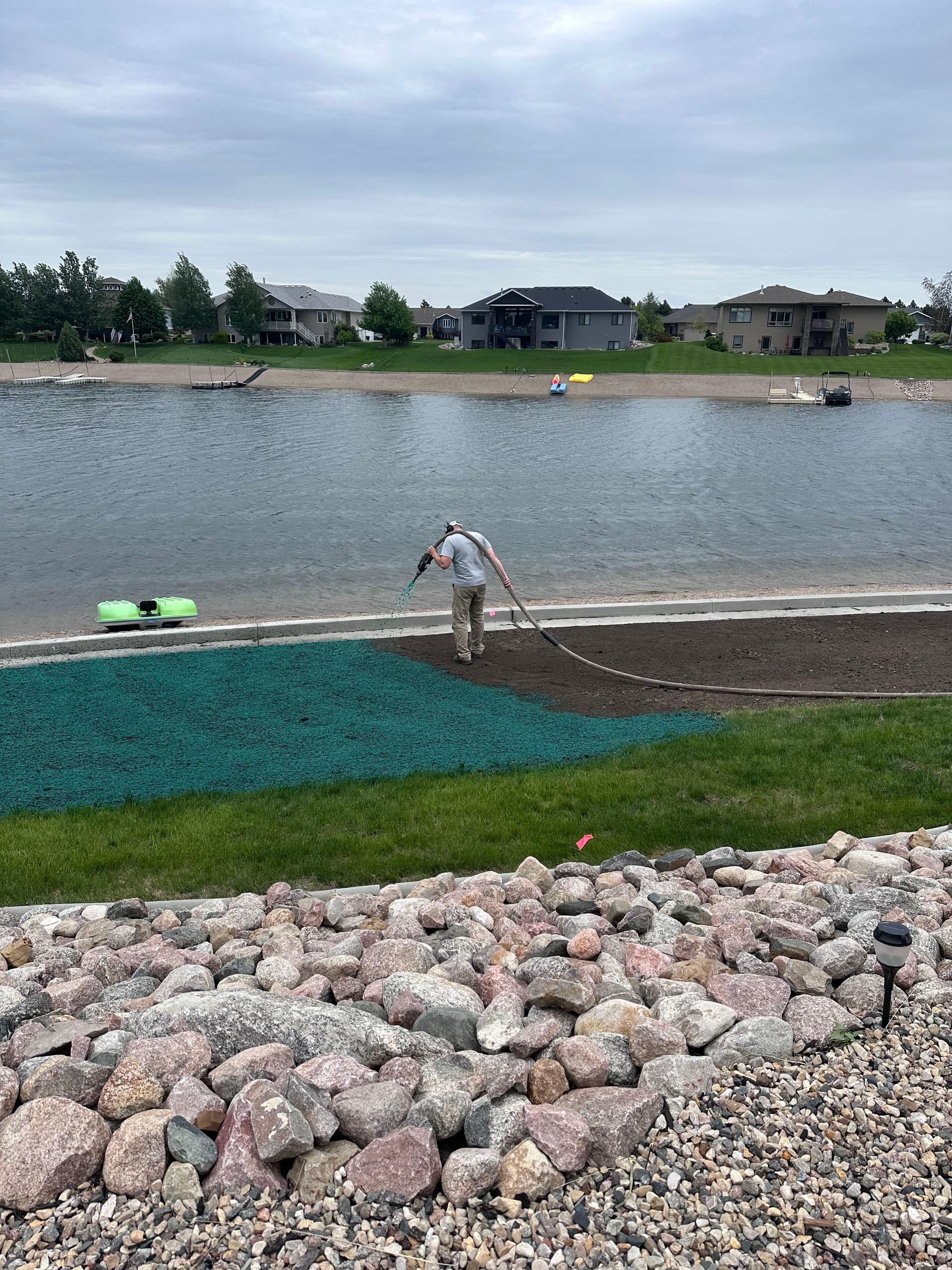 Gallery photos for Lakeside Yard Rebuild with Regrading and Hydroseeding: Image #5