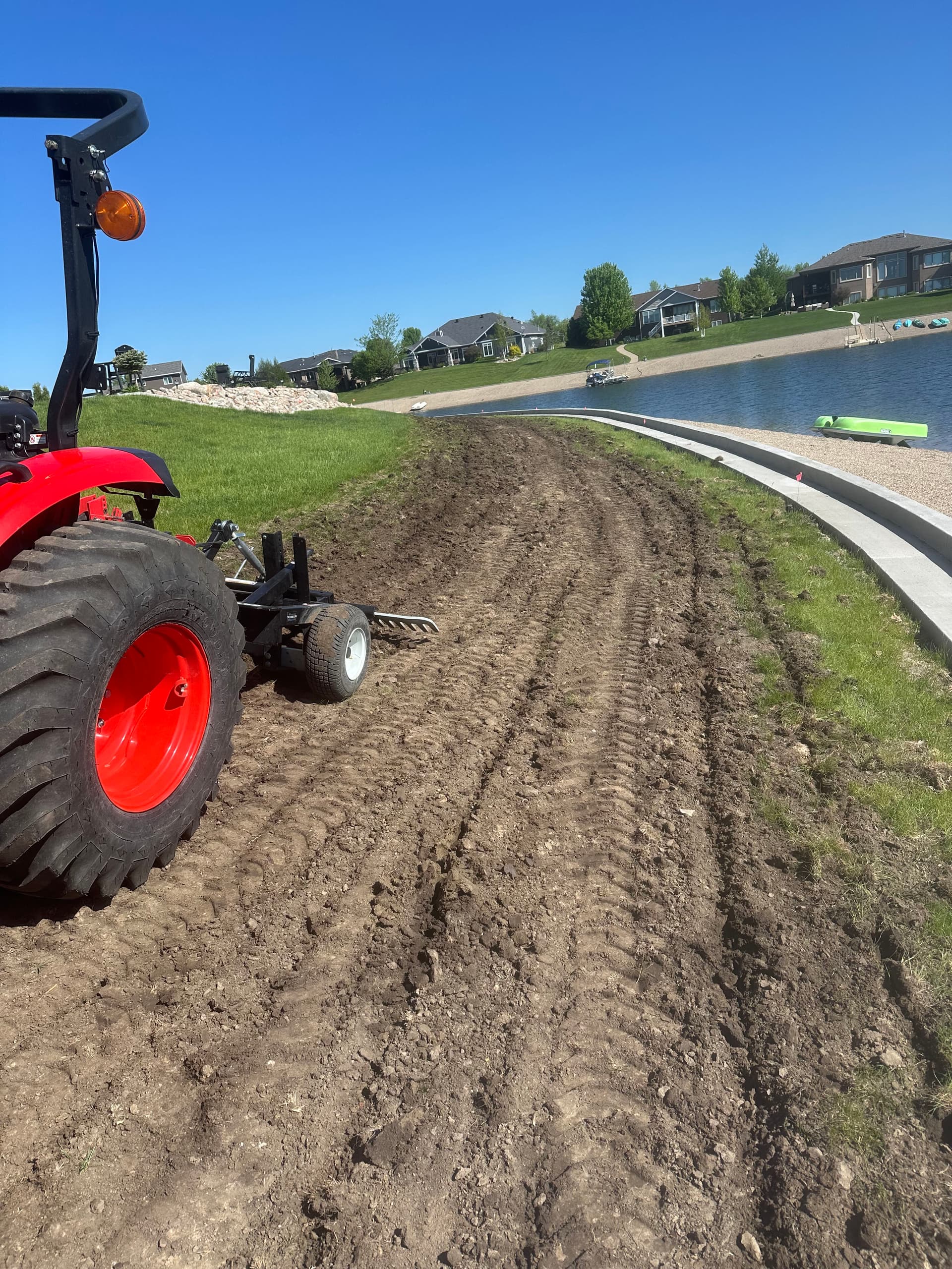 Gallery photos for Lakeside Yard Rebuild with Regrading and Hydroseeding: Image #1