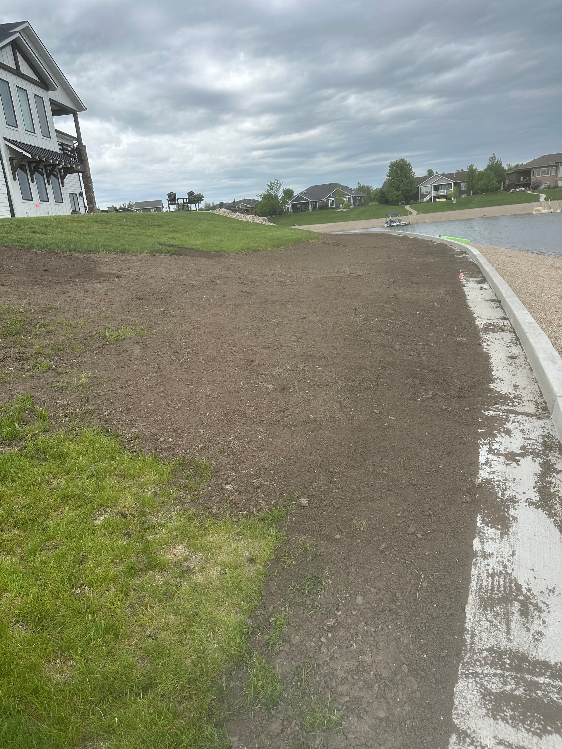 Gallery photos for Lakeside Yard Rebuild with Regrading and Hydroseeding: Image #3